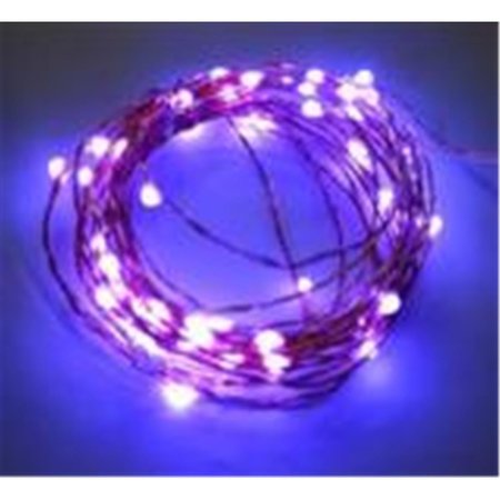 PERFECT HOLIDAY Battery Operated Copper 20 LED String Light Purple 600003